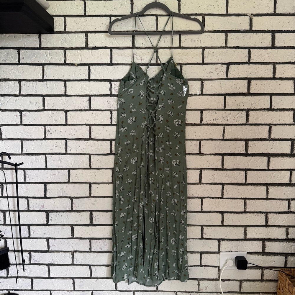 Leith Sage Green Floral Dress